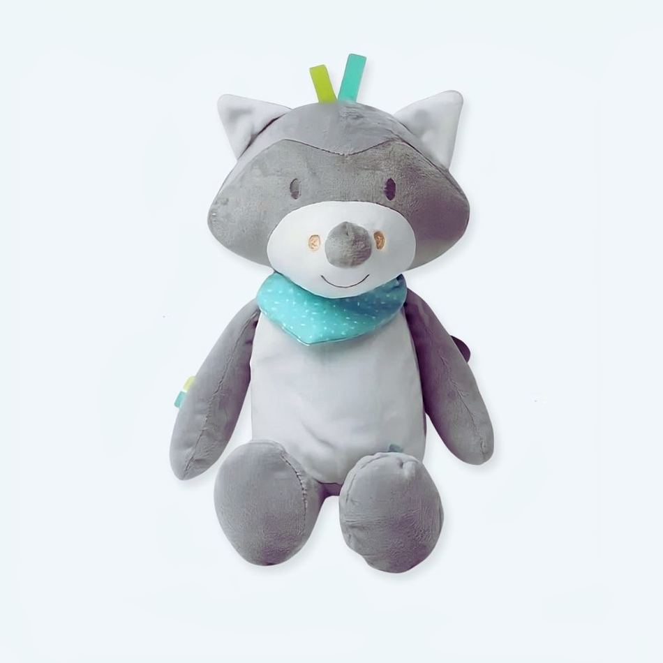 柔らかいミュージカルキツネのぬいぐるみナイトライト、子供用、魔法の夜、The Plush Company