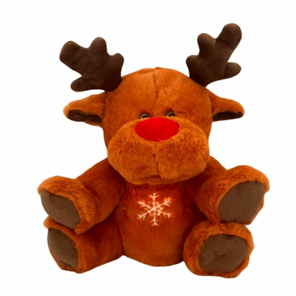 ソフトクリスマストナカイぬいぐるみミュージカルナイトライトマジカルナイトブラウンThe Plush Company