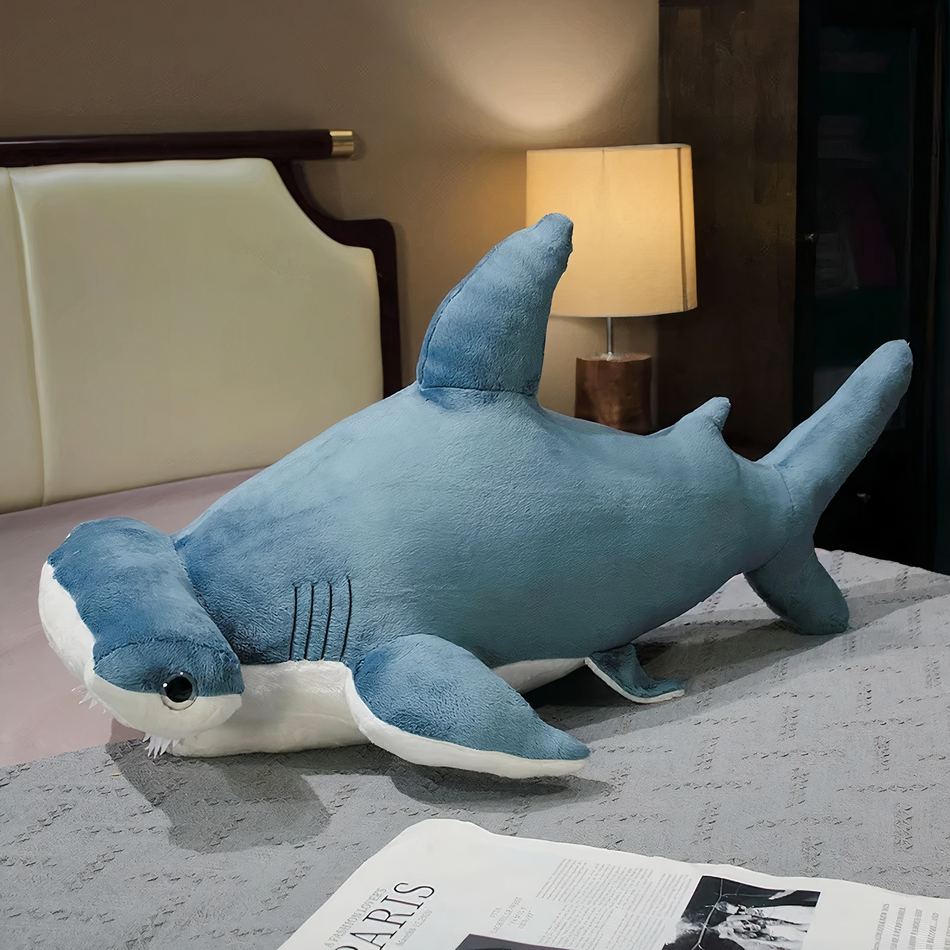 巨大ソフトシュモクザメぬいぐるみ、オーシャンカドルズ、100cm / ブルー、ザ・プラッシュ・カンパニー