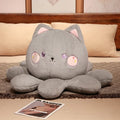 リバーシブルグレー猫ぬいぐるみ90cm