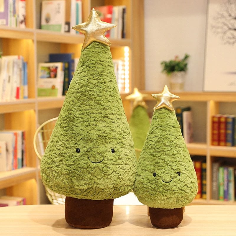 クリスマスツリーのぬいぐるみ（星付き）、29cm