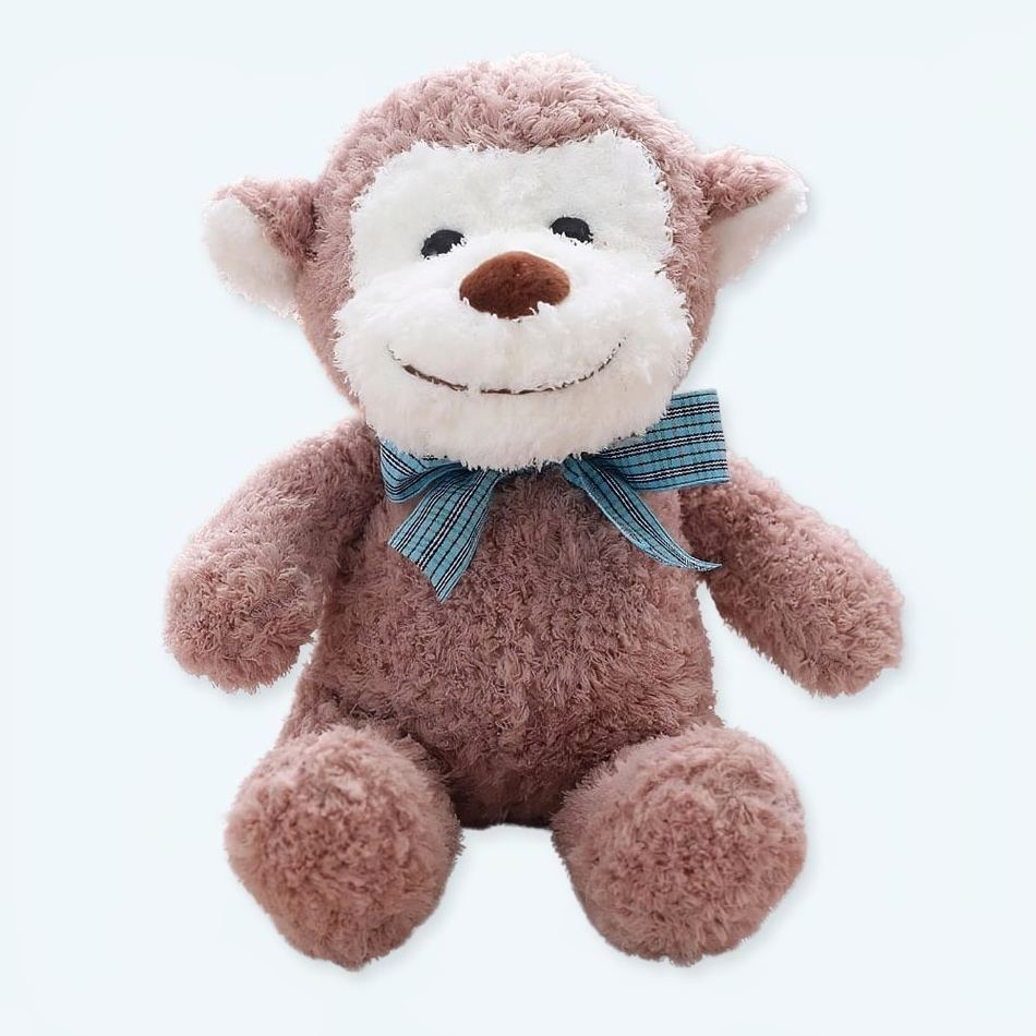柔らかい茶色の猿のぬいぐるみ、子供用、ジャングルテーマ、35cm、The Plush Company