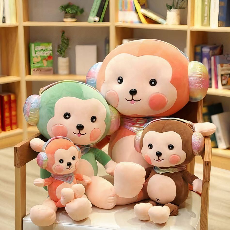 かわいくて柔らかくて抱きしめたくなるような、子供用の赤いサルのぬいぐるみ、90cm、The Plush Company