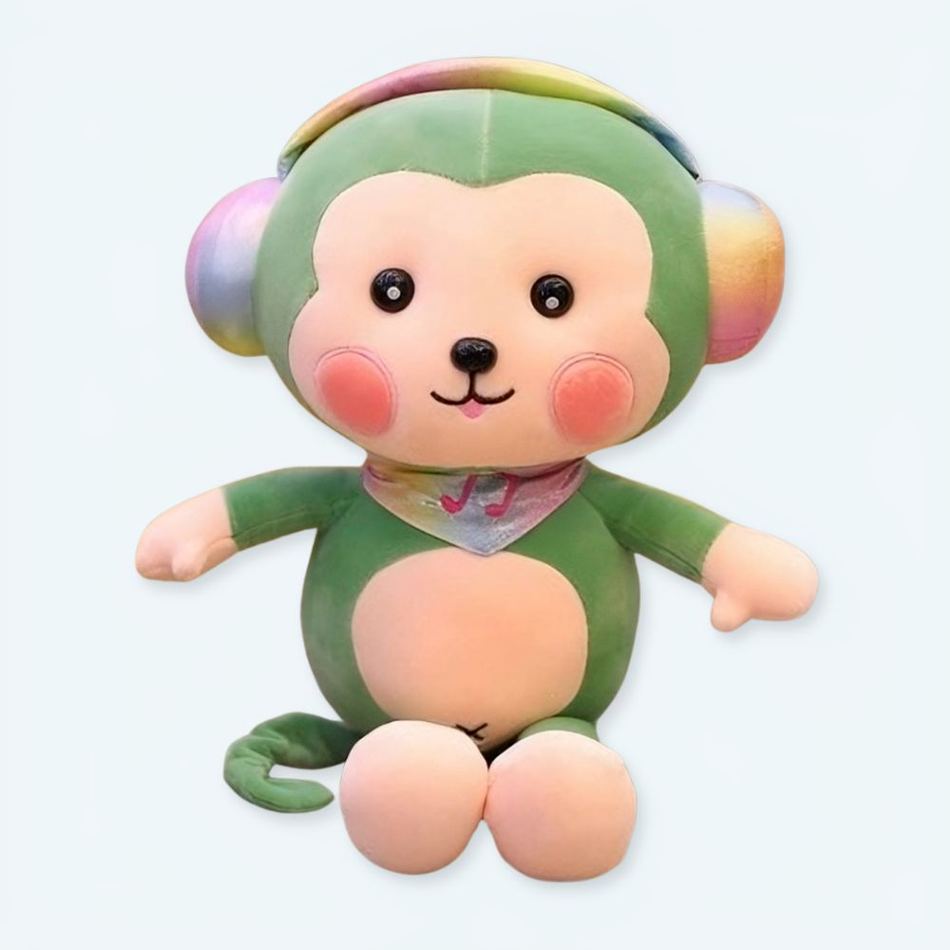 子供部屋にぴったりの、愛らしい柔らかい緑色の猿のぬいぐるみ、90cm、The Plush Company