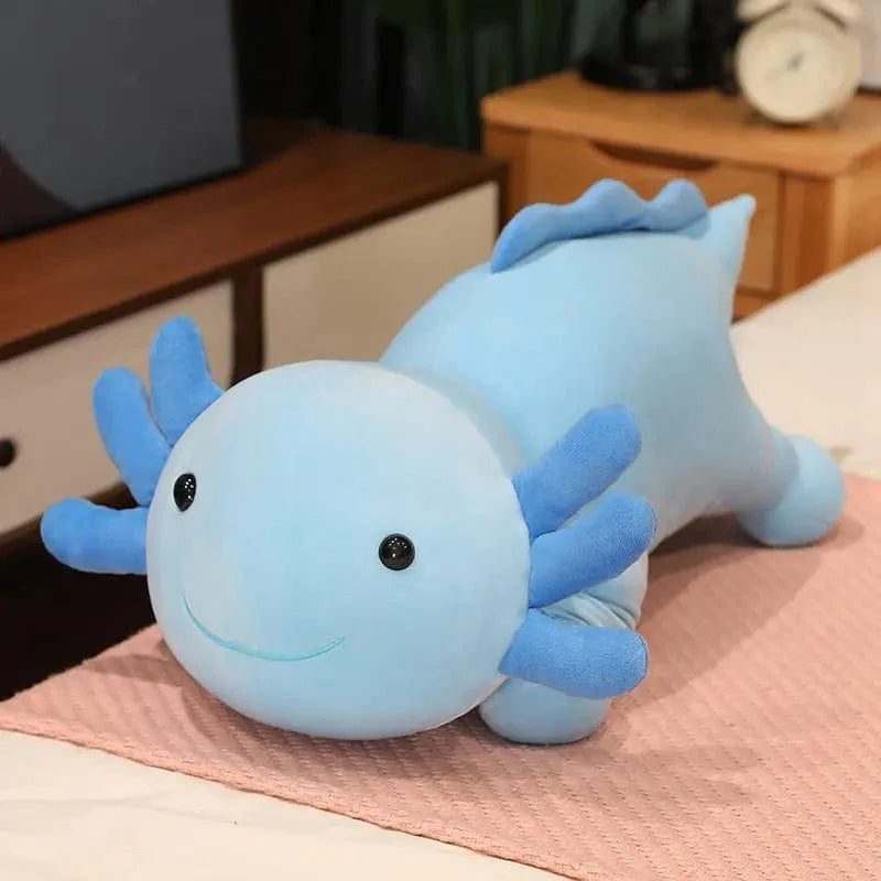 カラフルなブルーのアホロートル スクイッシュマロ ぬいぐるみ / 60cm