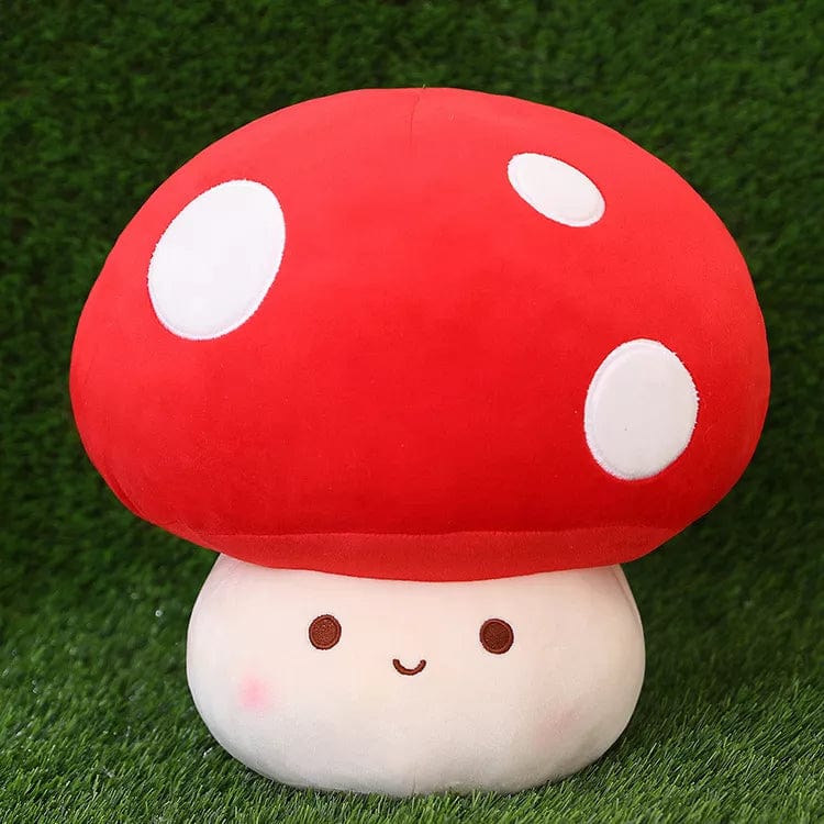 赤いカラフルなキノコのスクイシュマロぬいぐるみ / 23cm