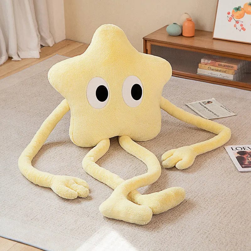 巨大な輝く星のスクイシュマロぬいぐるみ、イエロー / 120cm
