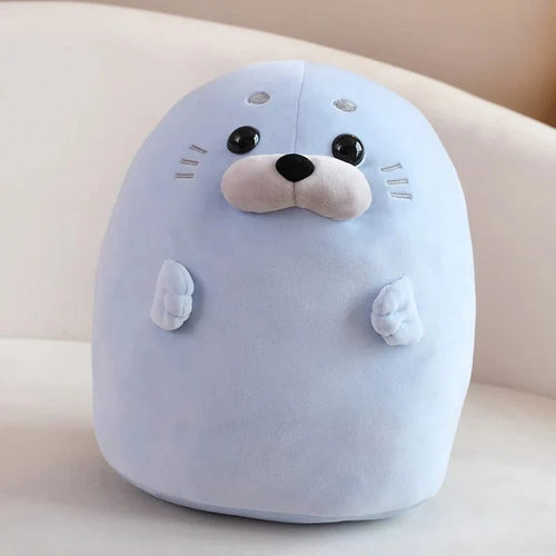 スクイッシュマロウ ぬいぐるみ カラフルシール ブルー / 40cm
