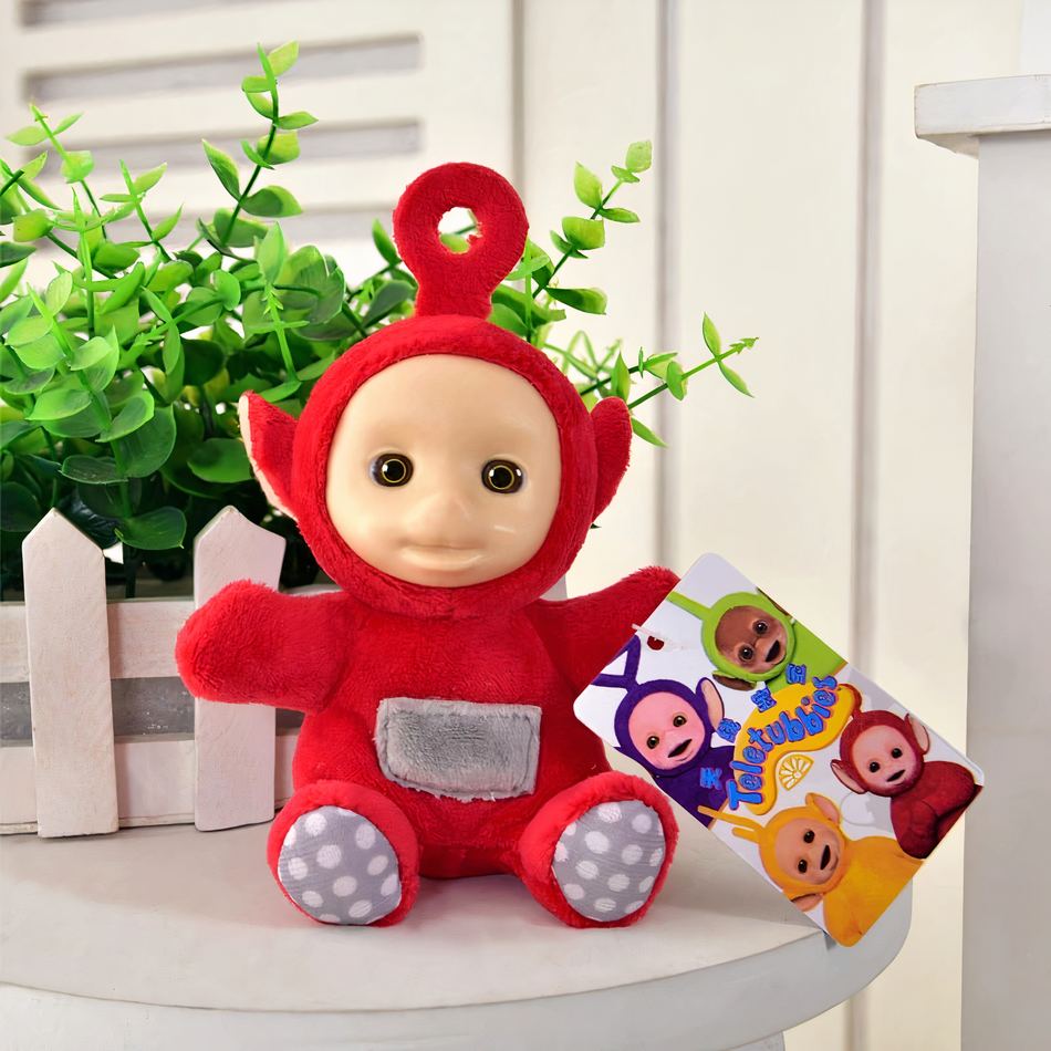 テレタビーズのぬいぐるみペンダント、柔らかくて抱きしめたくなる、赤、La Compagnie de la Peluche 製
