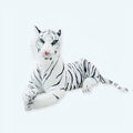 冬のお子様にぴったりの、巨大で柔らかくて抱きしめたくなるホワイトタイガーのぬいぐるみ - The Plush Company