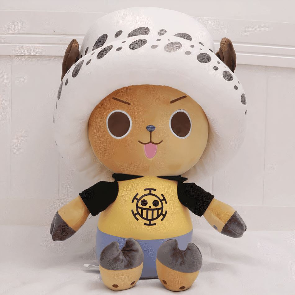 柔らかくて抱き心地の良い白いトニー・チョッパーのワンピースぬいぐるみ、35cm、The Plush Company