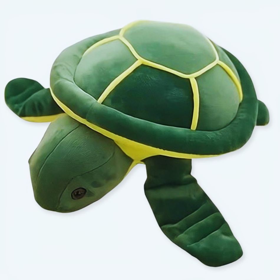 La compagnie de la pelucheの柔らかくて抱きしめたくなるような青いウミガメのぬいぐるみ