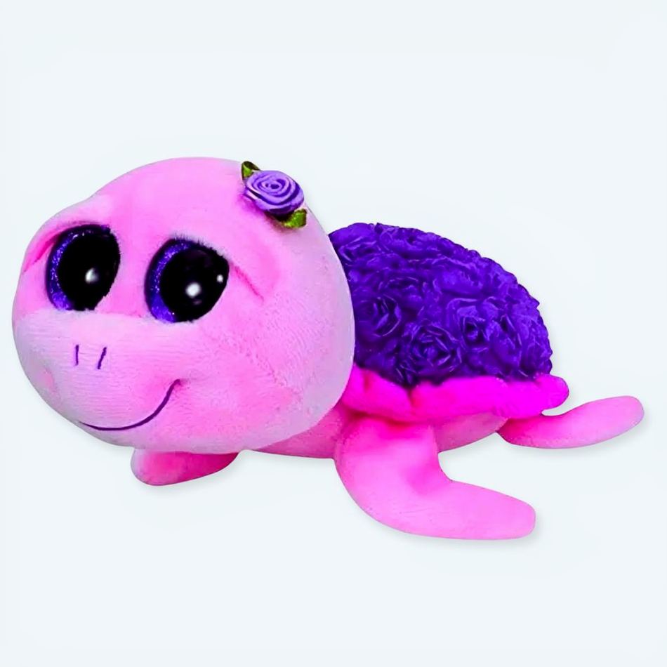 子供部屋用の柔らかいピンクのぬいぐるみカメ、抱きしめたくなるおもちゃ、The Plush Company