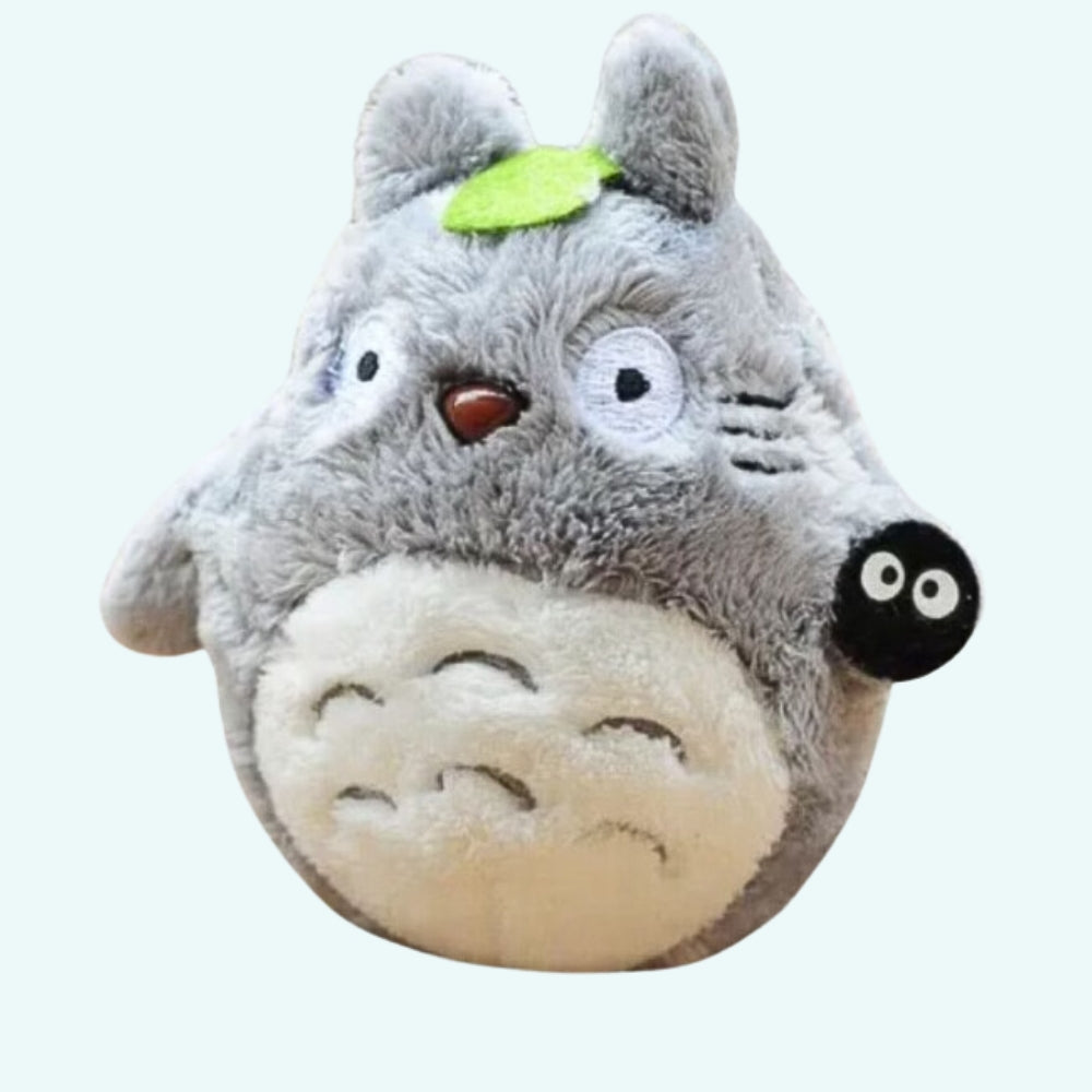 グレーのトトロのぬいぐるみキーホルダー、かわいいソフトジブリの世界、ザ・プラッシュ・カンパニー