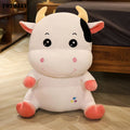 柔らかいぬいぐるみの牛、子供用、かわいい農場のおもちゃ、45cm / ホワイト、The Plush Company