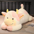 巨大でカラフルなピンクの牛のぬいぐるみ / 90CM