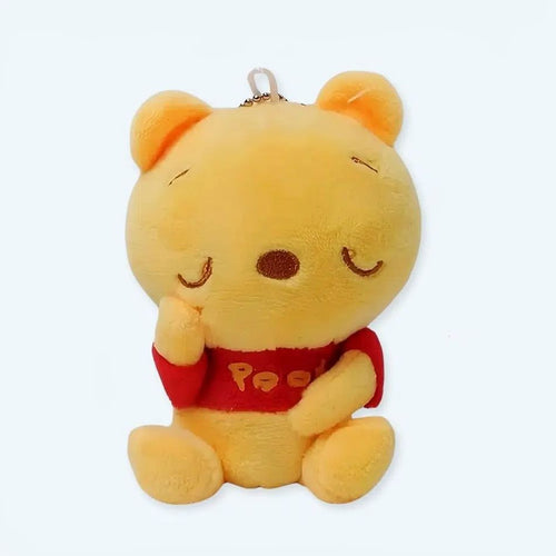くまのプーさん ぬいぐるみキーチェーン、子供用ソフト、The Plush Company