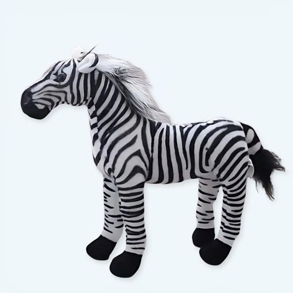 お子様の寝室の装飾に最適な、柔らかいシマウマのぬいぐるみサファリおもちゃ - The Plush Company