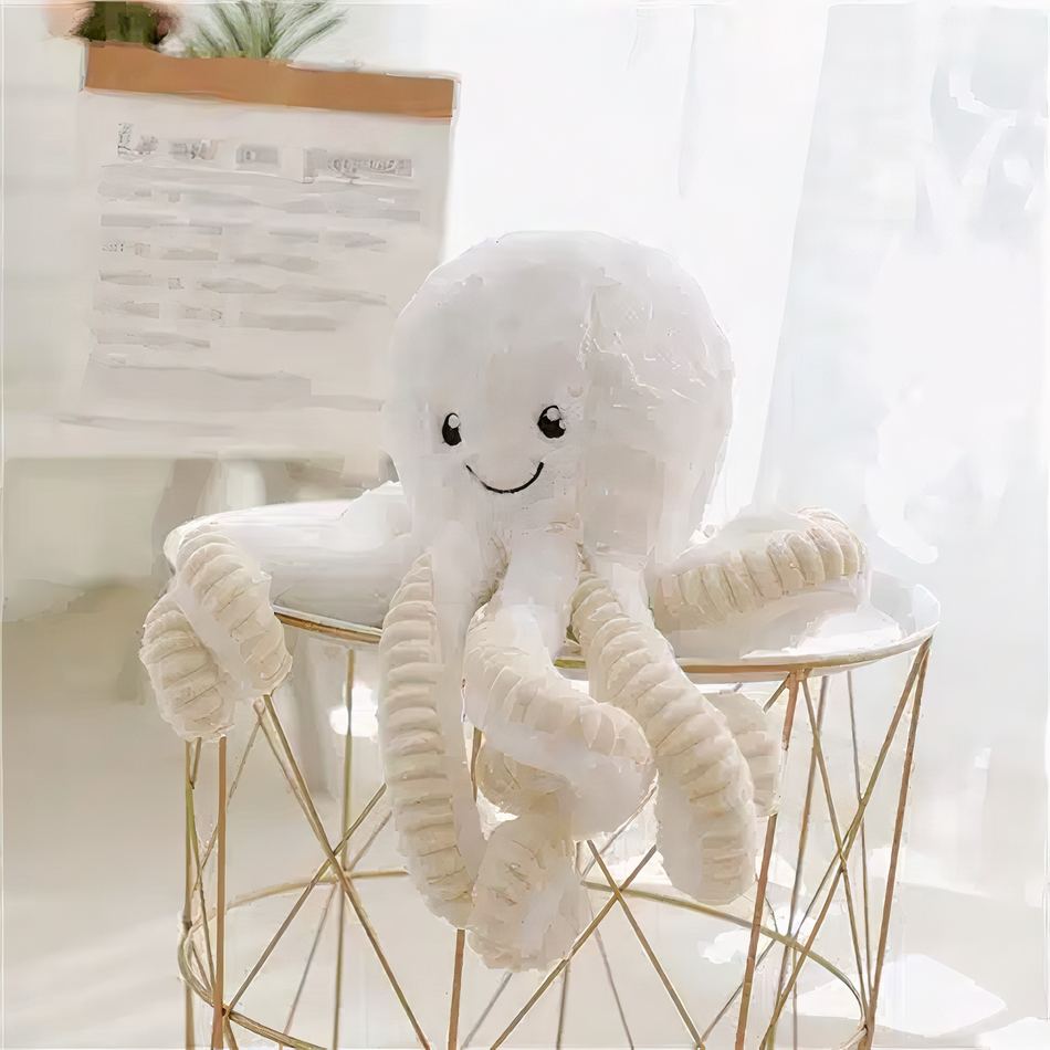 柔らかくてカラフルな、海をテーマにした子供用のタコのぬいぐるみ